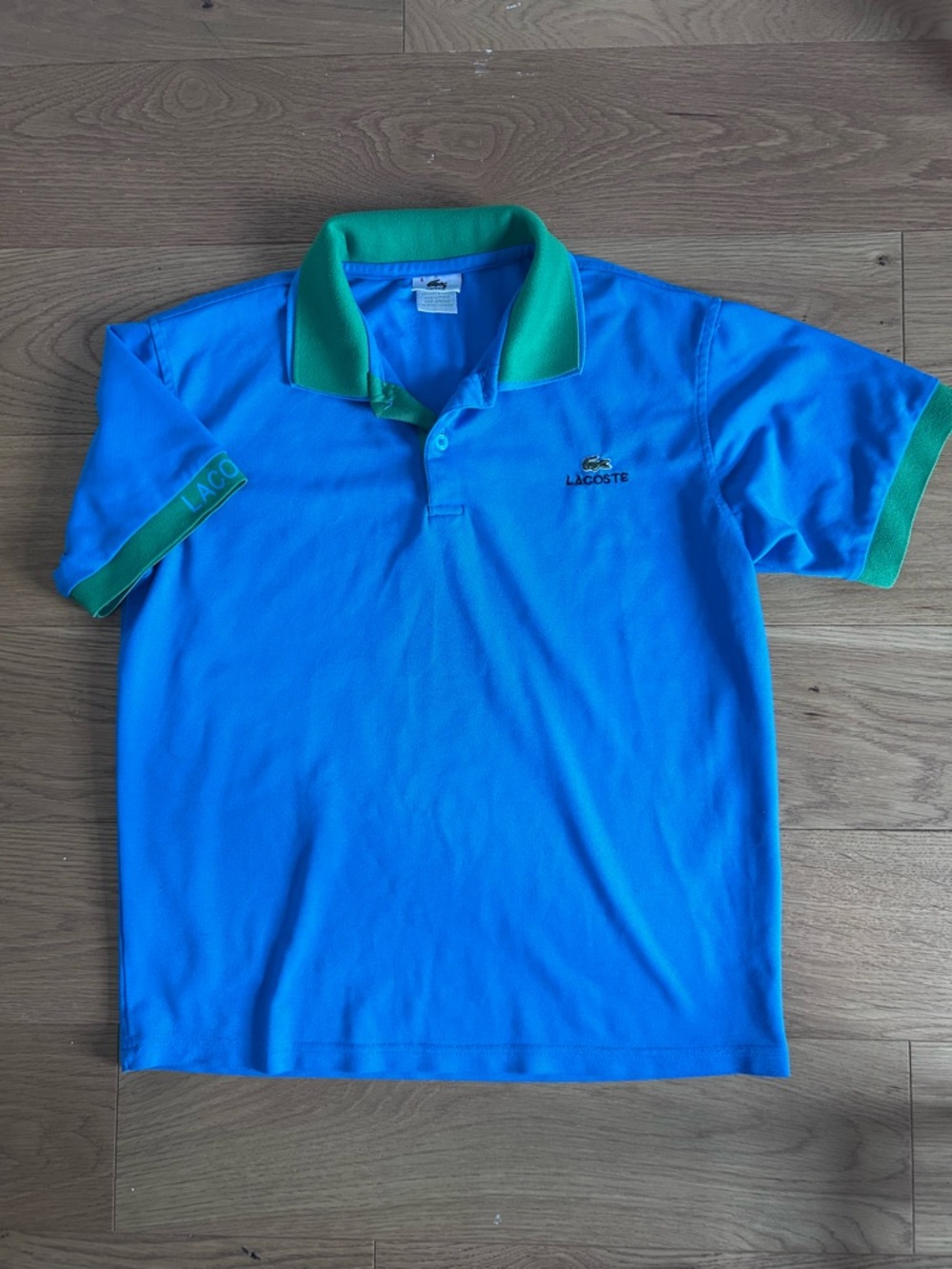 Lacoste Bright Blue Polo with Green Trim